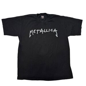 Vintage Metallica Shirt XL 2000 Giant Tag Tallica Wuz Here Band Tee Y2K Black
